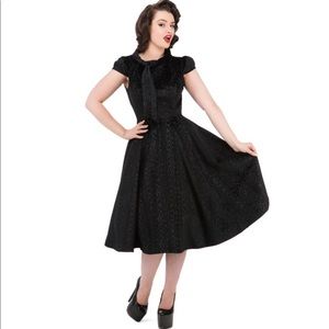 H&R London's Desirable Flocked Tea Dress.